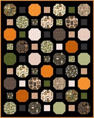 Lumin/White Owl – Dark Academia – Scrolls And Webs – Dark Pumpkin, Fabric BTY