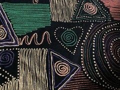 Retro 90’Geometric Abstract Artsy Polyester Slinky Stretchy Fabric 60”X57” Piece