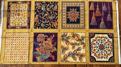 Robert Kaufman Fabric The Culture Club’s PASSAGE TO INDIA Gold Squares 24 x 44”