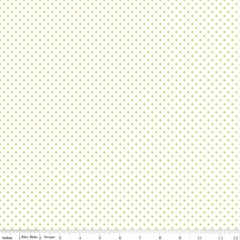 1/4 Yard 9”x42” Riley Blake Swiss Dot (Printed) Lime Green On White Quilt Cotton