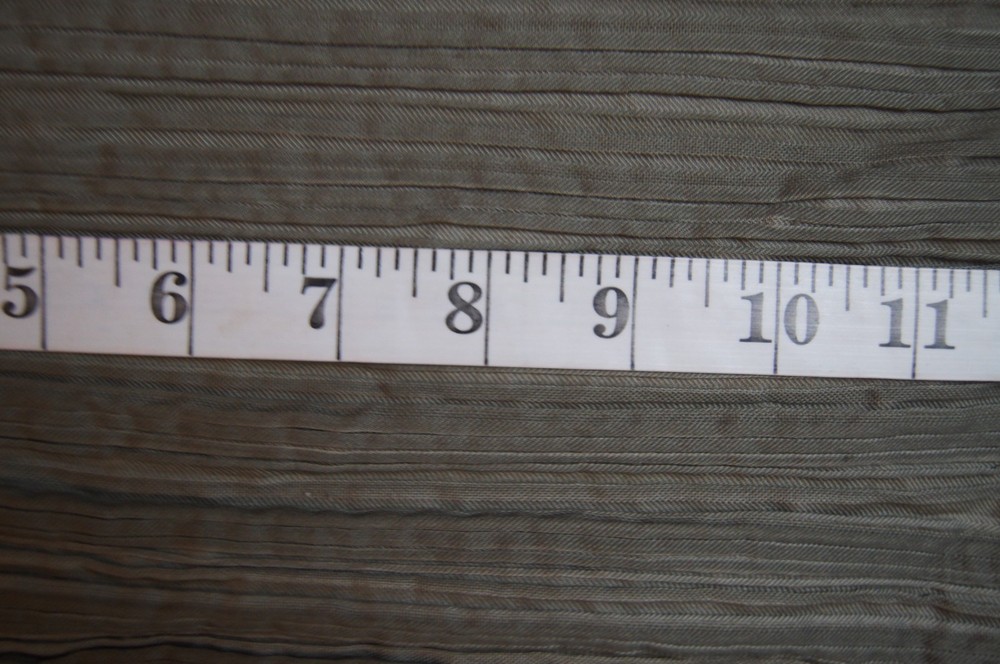 4+ Yards Textured Ribbed Gray Green Cotton Blend Fabric 167″ X 40″(unstretched)