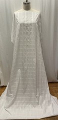 Exquisite 100% Cotton Check ,Grid Pattern White Fabric 2Yds 12 ” Long 42″ Wide
