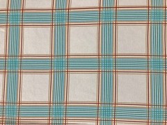 Rib Knit Ivory Plaid Teal & Sky Blue 4 Way Stretch 60″W By Yard-RBPR102