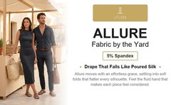Allure Crepe Fabric by the Yard 4-Way Stretch 380 GSM Spandex Knit Dresses