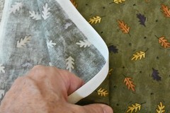 By 1/2 Yd, Autumn Leaves on Marbled Dark-Olive, Moda, Gervais, V415