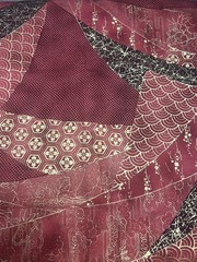 3 yards x 44″. Hoffman & Moda Fabrics.