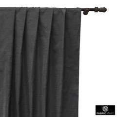 Charcoal Gray Faux Silk Fabric By The Yard, 42 inches width Gray Silk Fabric