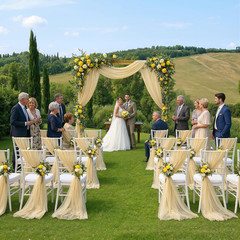 Light Champagne Wedding Arch Draping Fabric, 1 Pack 29″ X 20FT Sheer Fabric Arch