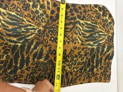 Animal Print Leopard/Jaguar Fabric Remnant, Brown/Black/Tan/Green Textile