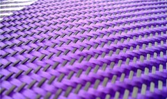 230gsm Aramid Carbon Fiber Blended Fabric Mixed Carbon Cloth Purple with Black
