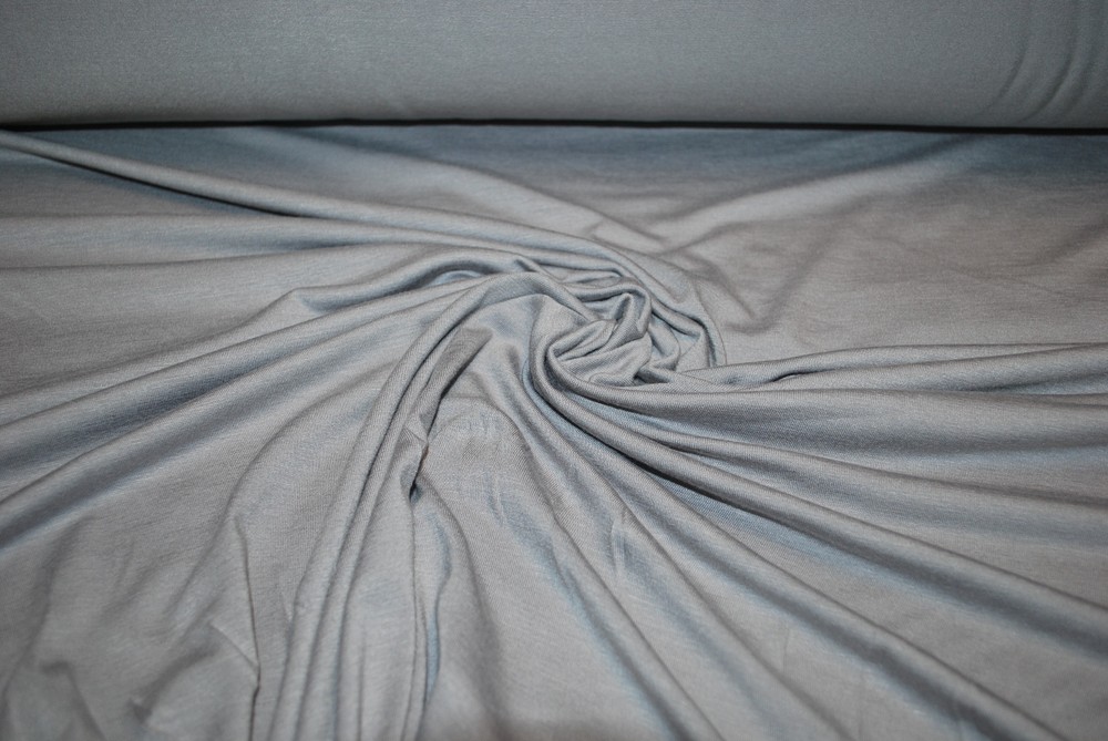 Micro Bamboo Spandex Jersey Knit Ecofriendly High End Fabric Medium Gray 9 oz