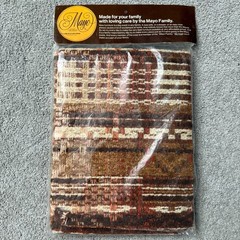 Vintage Mayo upholstery fabric – NOS – New – 1/4 yard – brown – orange – NEW