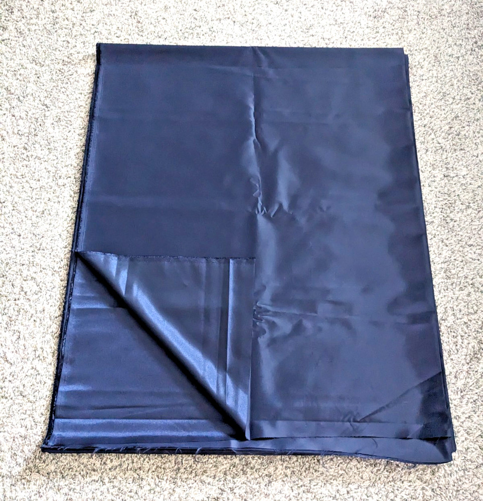 Midnight Blue Taffeta (READ Description… This is a cut of fabric)