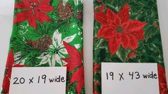 Cotton Fabric Lot Christmas Poinsettia Florals Quilting Strips Dianna Marcum
