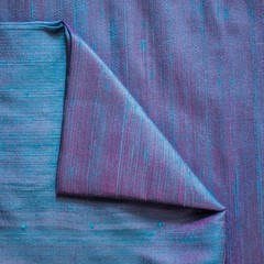 Blue & Pink Silk Dupioni Fabric by the Yard, 1 Yard Blue Silk Fabric