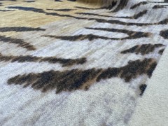 Braemore Tiger Velvet Upholstery Fabric Gold Black Animal Print 2 Yards