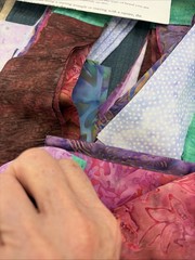 Batik Fabric Scraps And Strips For Mini French Braid Quilting. Multiple Colors