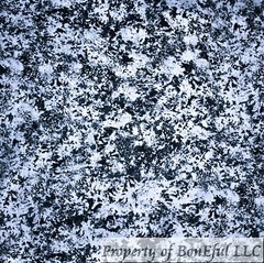 BonEful Fabric FQ Cotton Quilt White Black B&W Marble Texture Blender Calico Dot
