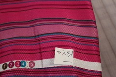 BTY Heavy Cotton warp weave pattern in Pink Striped Fabric