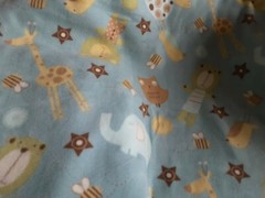 Handmade Big Animals Tied Fleece Blanket 60 L X 36 W Multicolor