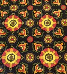 MILL CREEK CALLO NOIR BLACK SUZANI GEO FLORAL OUTDOOR FABRIC BY THE YARD 54″W