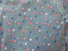 Vintage Cranston Print Works Teal Calico Small Floral Cotton Fabric 1 yd + 33″