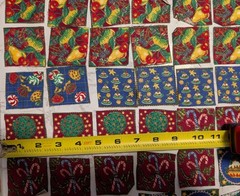 Fabric Pieces Christmas Holiday Cotton Squares Mixed Print Bundle Quilting 167pc