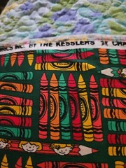 Lot Of 10 Pieces Of Kids Themed Cotton Quilting Fabrics Some Vintage Mixed Sizes