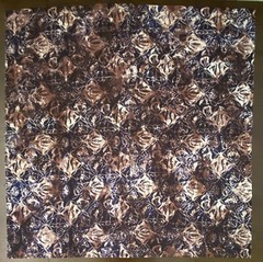Gorgeous Premium Batik Quilt Fabric – Brown, Blue, Black, White 39″ x 39”