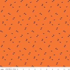 1/4 Yard 9×42 Riley Blake “Seasonal Basics” Bat Orange Halloween Quilt Cotton