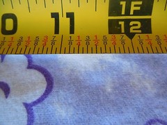18″ Long, 43″ Wide, “Girly Girl” Accessories on Lavender Flannel, Jo-Ann, B117