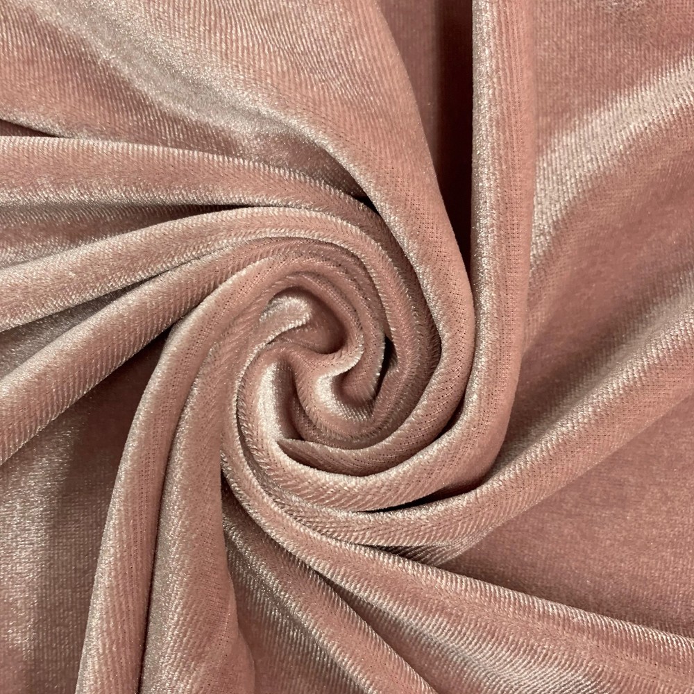 Princess OLD ROSE-B Polyester Spandex Stretch Velvet Fabric for Bows, Head Wrap
