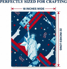 America250™ Offically Licensed Fat Quarter Fabric Bundle – 9 Assorted 18″ X 22″