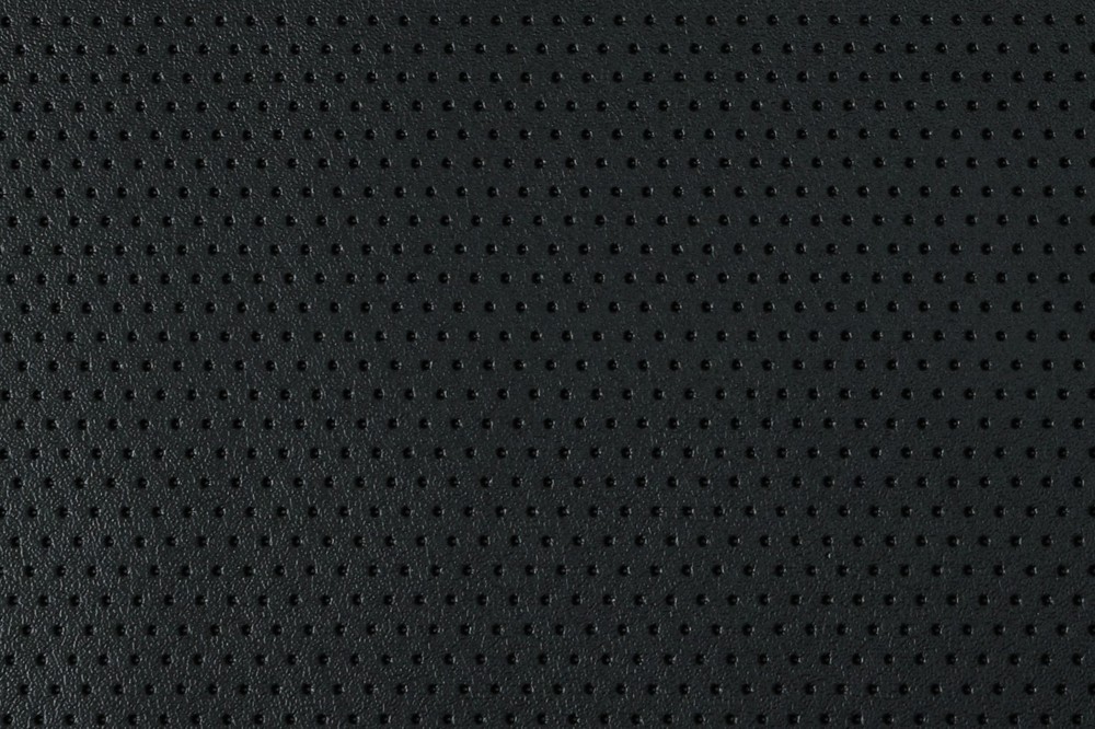 Black Perforated Textured Auto Home Faux Leather Vinyl Pleather Leatherette BTY