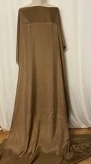 100% Luxurious Silk Habotai Taupe Brown Fabric By The Yard 44 “Wide
