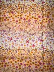 Watercolor Floral Stripe Keepsake Calico Cotton Fabric by the 1/2 Yard 18″ x 43″