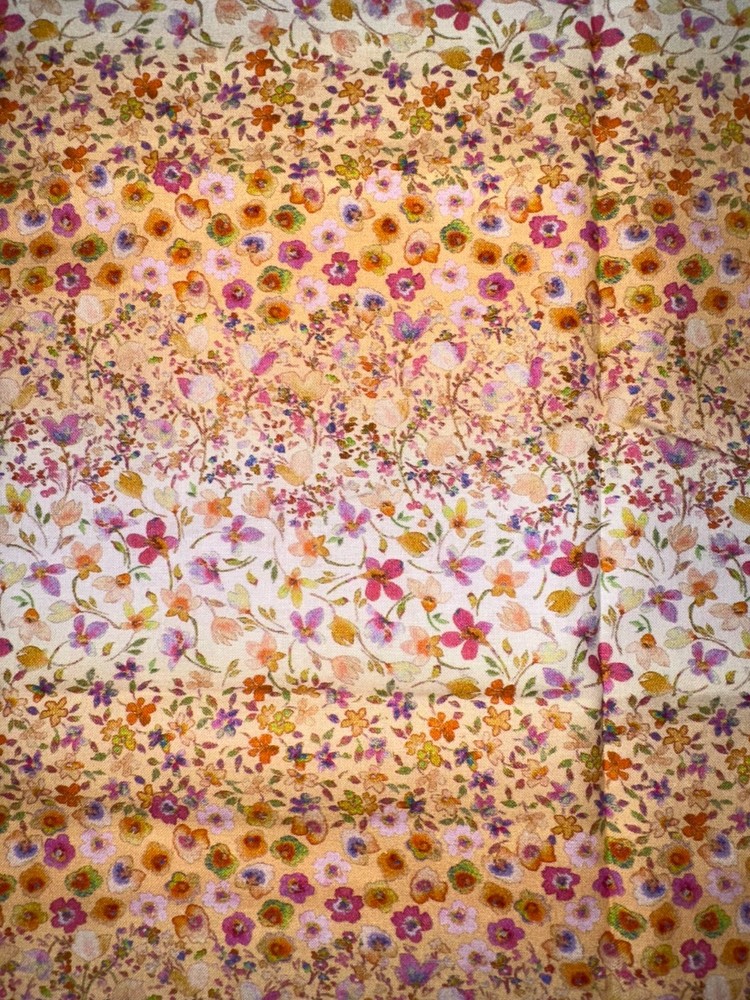 Watercolor Floral Stripe Keepsake Calico Cotton Fabric by the 1/4 Yard 9″ x 43″