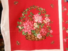 VIP “Flowers of Christmas” Garden Flowers Apron Cut & Sew Fabric Panel One-Size