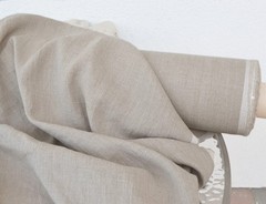 Natural Linen Fabric By The Yard Soft Washed Flax Sewing Material Clothing 58″