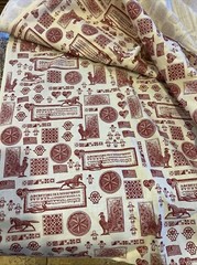 Jaftex Country Patriotic Americana Fabrics Red White Print 44 X 184 Cotton