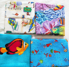 Lot of 24 Fat Quarters Novelty Fun Prints Cotton Fabric All Different by GH2