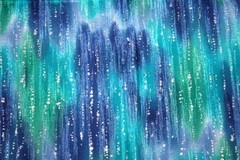 SILVER RAIN ON BLUES, GREEN AND PURPLE FROM HOFFMAN – 100% COTTON FABRIC
