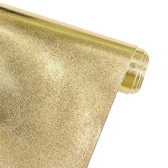 ONEART | Metallic Gold Soft Faux Leather Fabric, 0.9 mm Lambskin Synthetic Pl…