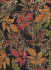 “Radiance”, Floral & Paisley, Metallic, Kanvas Studio, Set of 5 fat quarters
