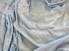 Baby Blue Solid Crushed Panne Fabric