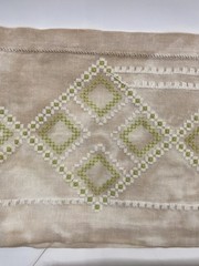 Vintage Cotton Fabric Bundle 5.5 Yards Leaf Floral Table Linen Sewing Lot