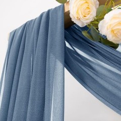 Dusty Blue Wedding Arch Draping Fabric 1 Panel 29″ x 20 Yards Extra Long