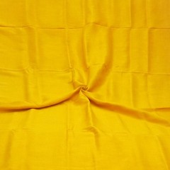 Vintage Mustard 100% Pure Silk Handloom Sari Remnant 5YD Craft Fabric Silk Scrap