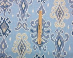 RICHLOOM SIAM HORIZON BLUE IKAT GEOMETRIC MULTIUSE COTTON FABRIC BY YARD 54″W