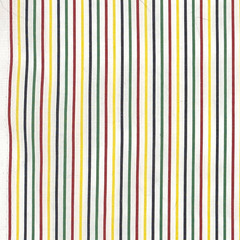 Rainbow Striped Cotton Fabric by the Yard 58W | Green Red Yellow Navy White
